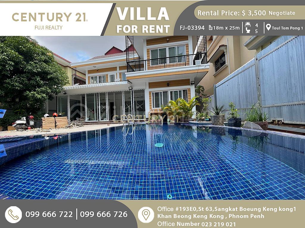  Nice Swimming Pool Villa For Rent in Russian Market
