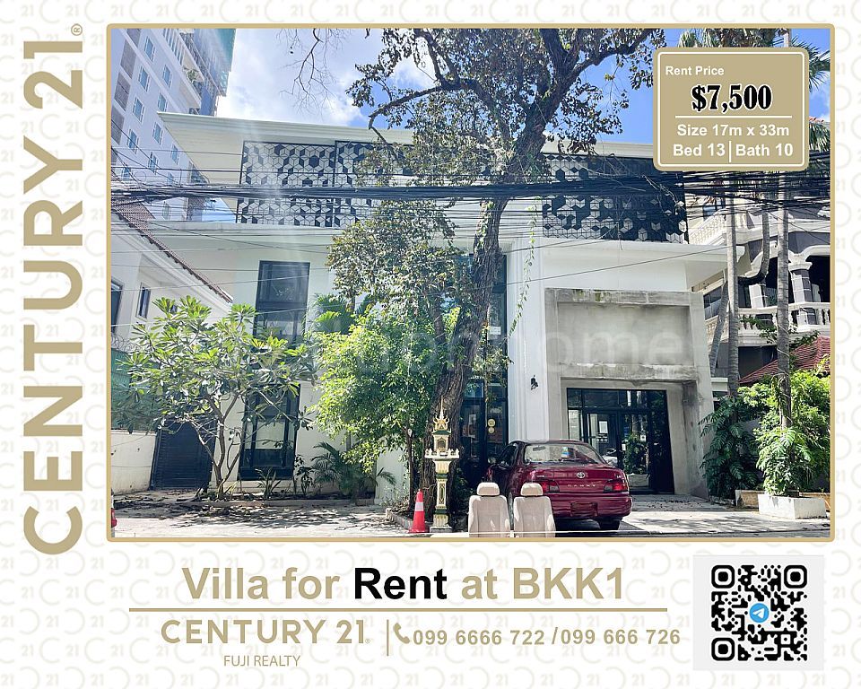 Villa for Rent at BKK1 ( Price 7,500$ )