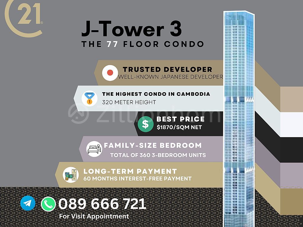 178 sqm net 3bedroom at J-Tower 3 